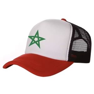Red and White Trucker Moroccan Flag Hat with Green Star
